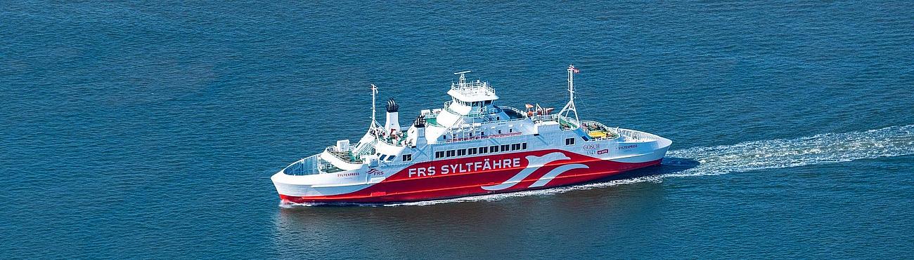 Sylt ferry, SyltExpress, aerial view 