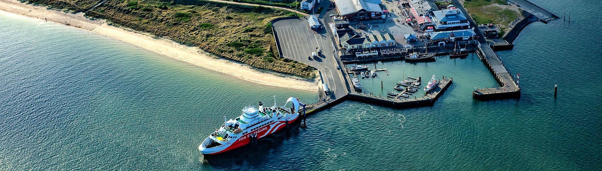 Aerial view of the jetty in List