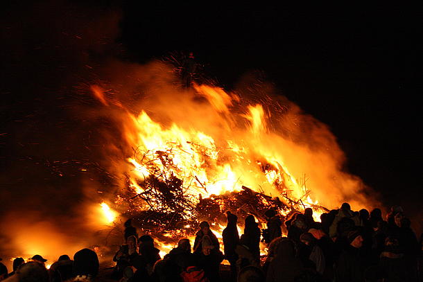 Biikebrennen on Sylt.