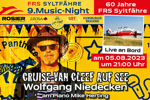 Cruise van Cleef auf See mit Wolfgang Niedecken.